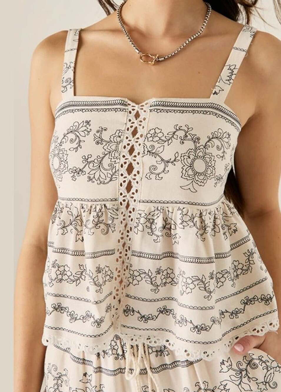 Lola Floral Linen Tank Top